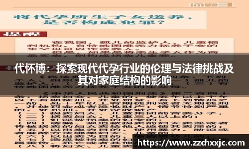 代怀博：探索现代代孕行业的伦理与法律挑战及其对家庭结构的影响