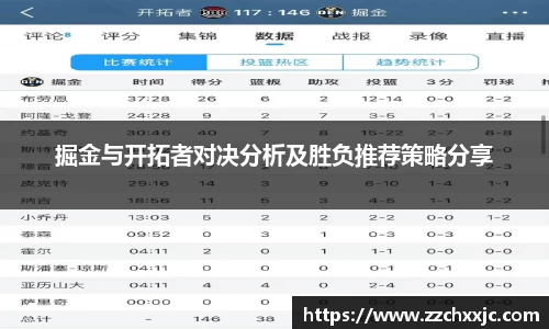 掘金与开拓者对决分析及胜负推荐策略分享